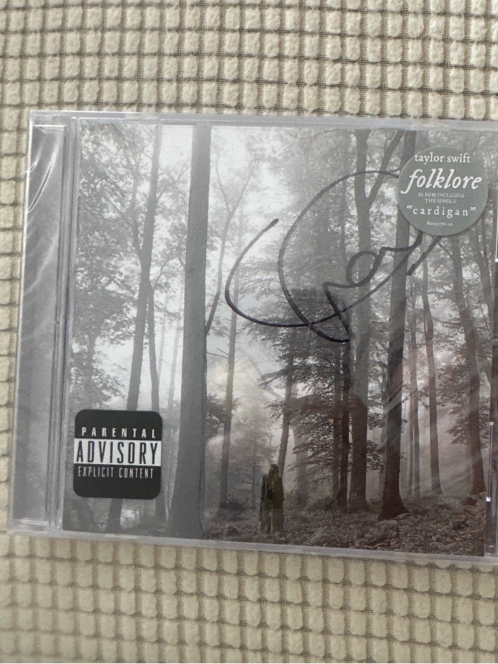 Taylor Swift Gray Folklore CD with Forest Artwork